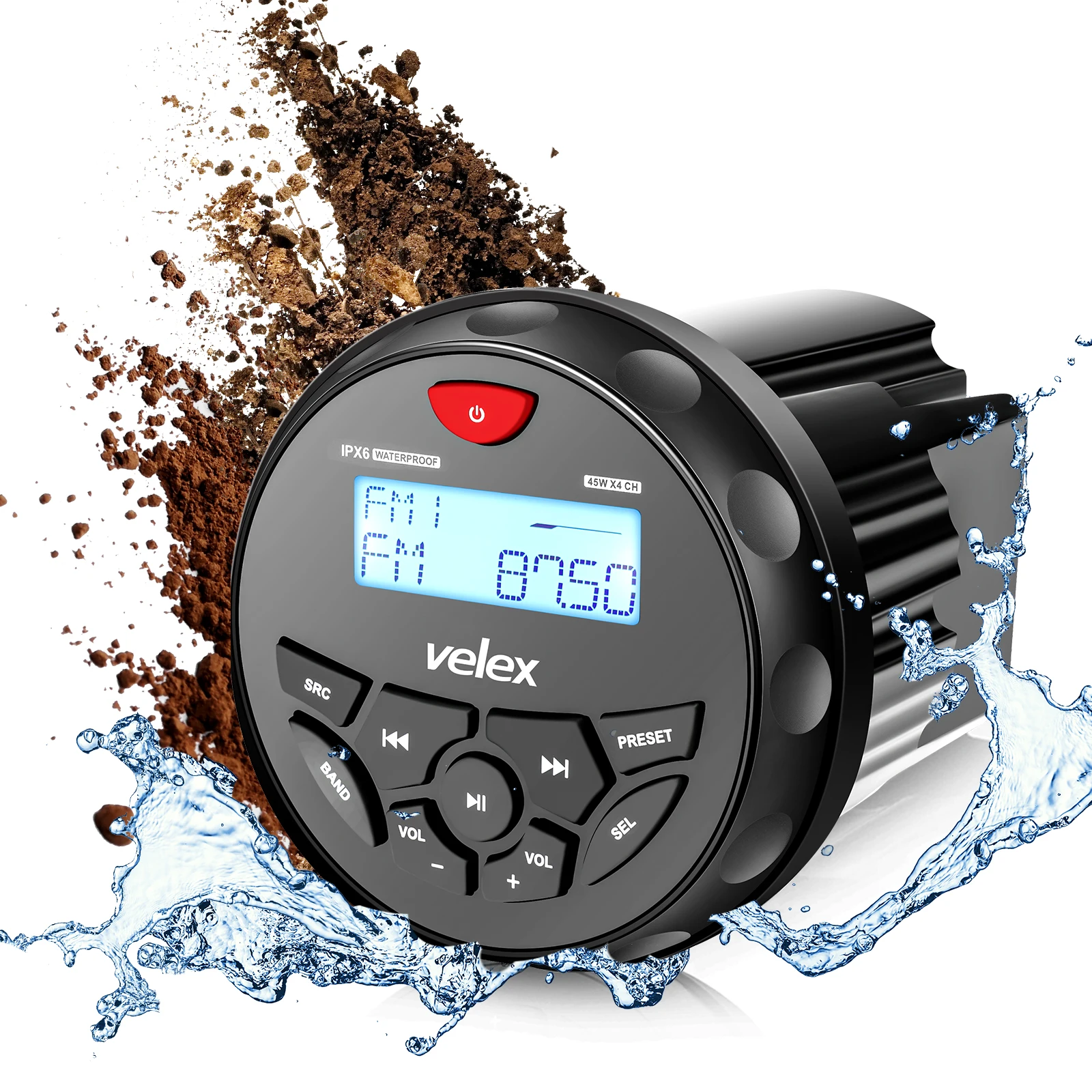 Radio Stereo Bluetooth Waterproof Guzare per Barca e Moto 4*45W