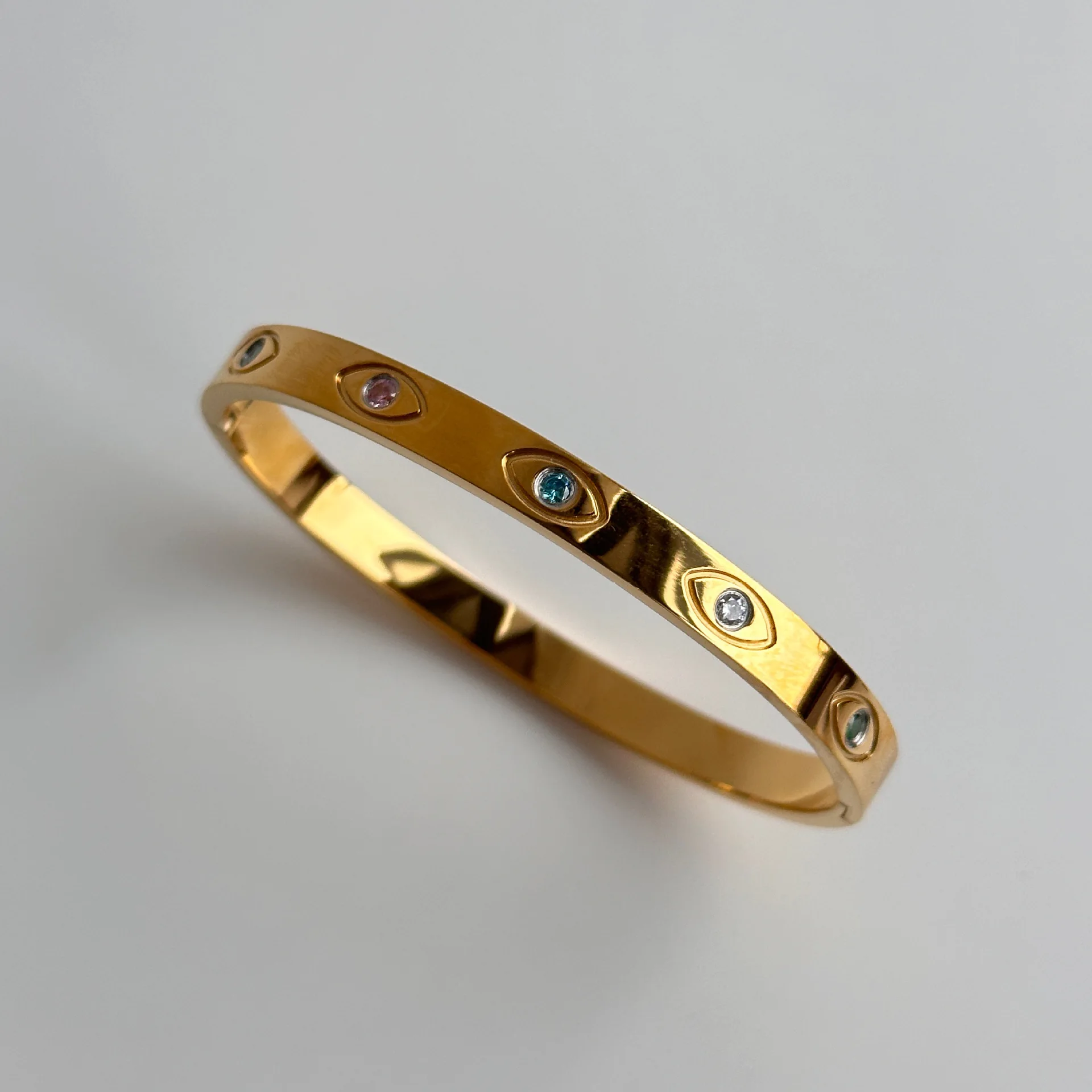 Bangle bracelet,stainless steel bracelet,zircon bracelet Stainless Steel Star Moon Sun Bracelet Zircon For Women Girls