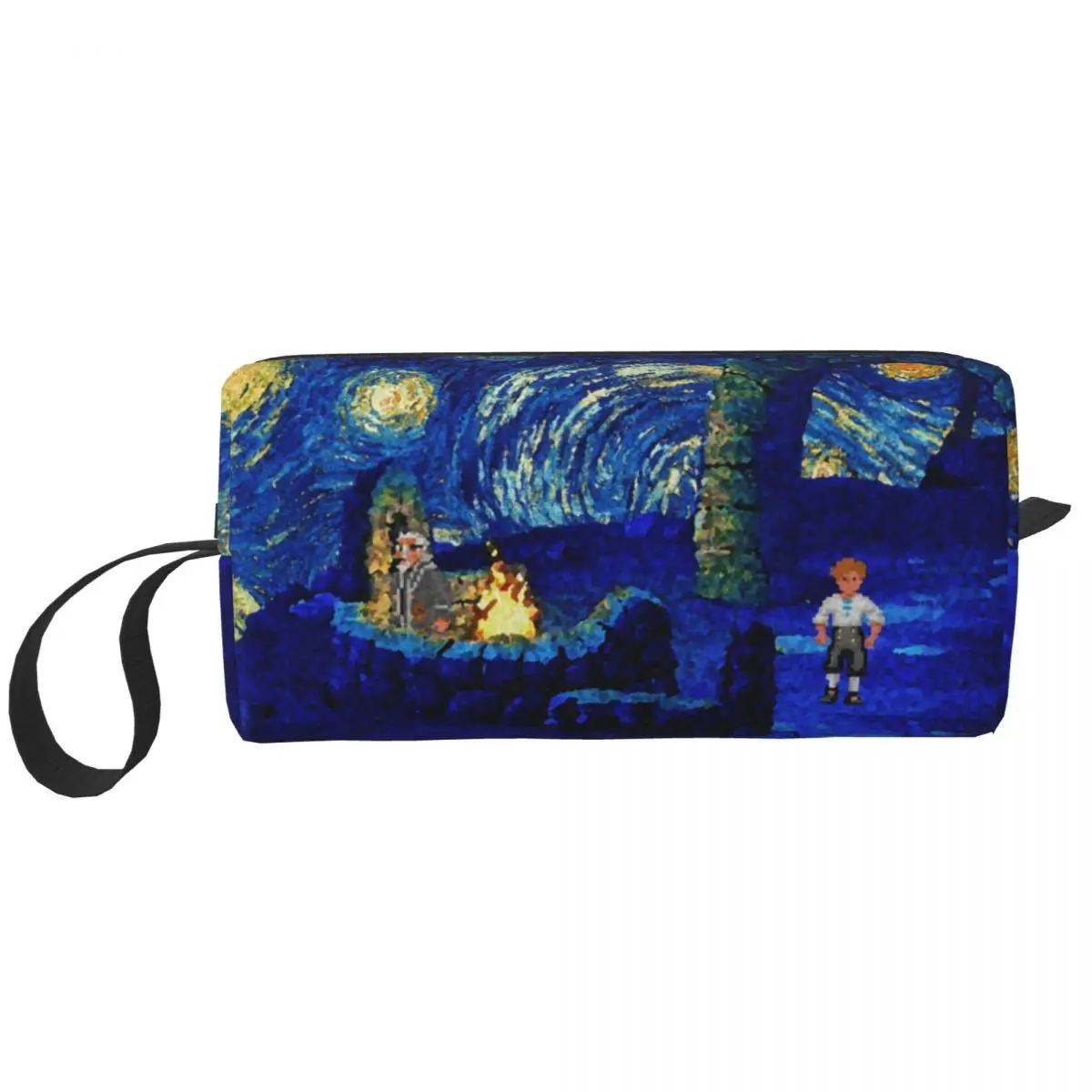 

Custom Melee Starry Night Toiletry Bag for Women Van Gogh Art Painting Makeup Cosmetic Organizer Beauty Storage Dopp Kit Case