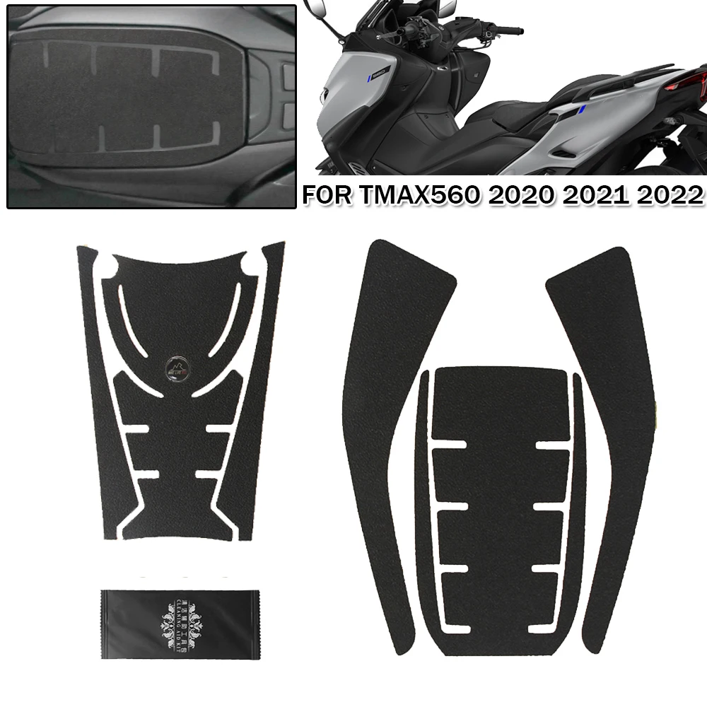 Motorcycle PVC Tank Pad Protector For Yamaha TMAX 560 TMAX560 2020 2021 2022 Sticker Decal Gas Fuel Knee Grip Traction Side Pads carbon fiber gear head shift knob switching grip cover trim molding for changan uni v univ 2021 2022 car accessories 2023