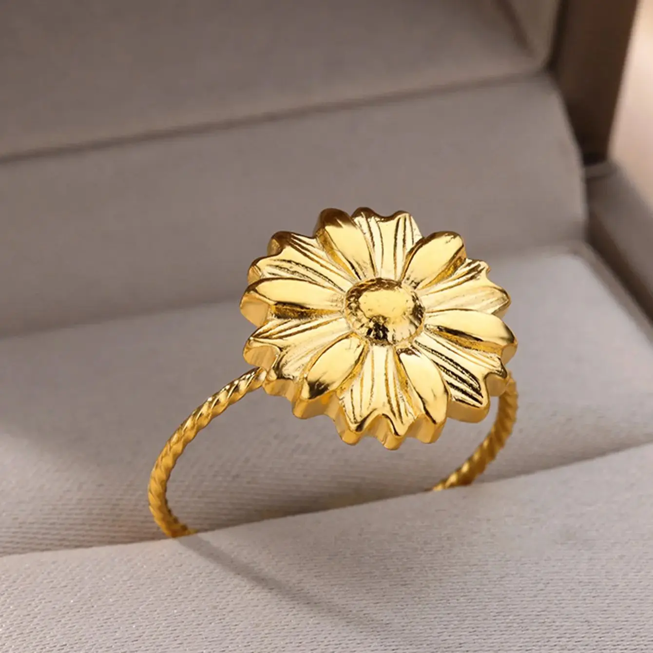 Stainless Steel Rings For Women Gold Color