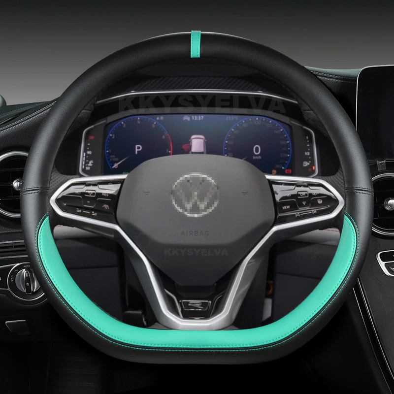 Funda Para Volante De VW Tiguan R-line 2023-2025, Antideslizante Y Transpirable, Diámetro 37-38 Cm, Fácil De Instalar