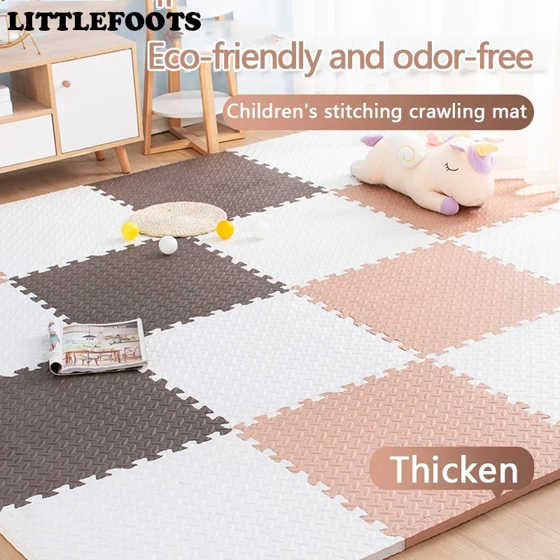 Alfombra grande de juegos para bebé, alfombra para habitación de niños, gimnasio de actividades, rompecabezas de Color sólido, protección del medio