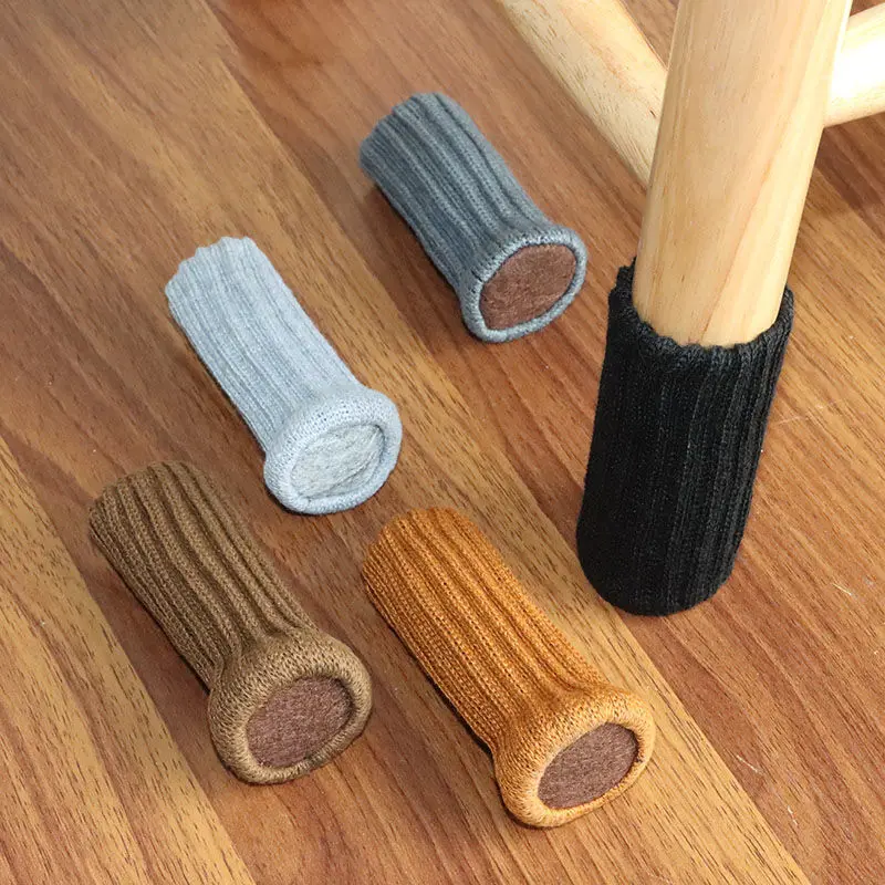 

Table Legs Socks Knitted Chair Cover Furniture Legs Sock Chair Leg Floor Protector Cover Legs For Furniture Chair Leg Caps