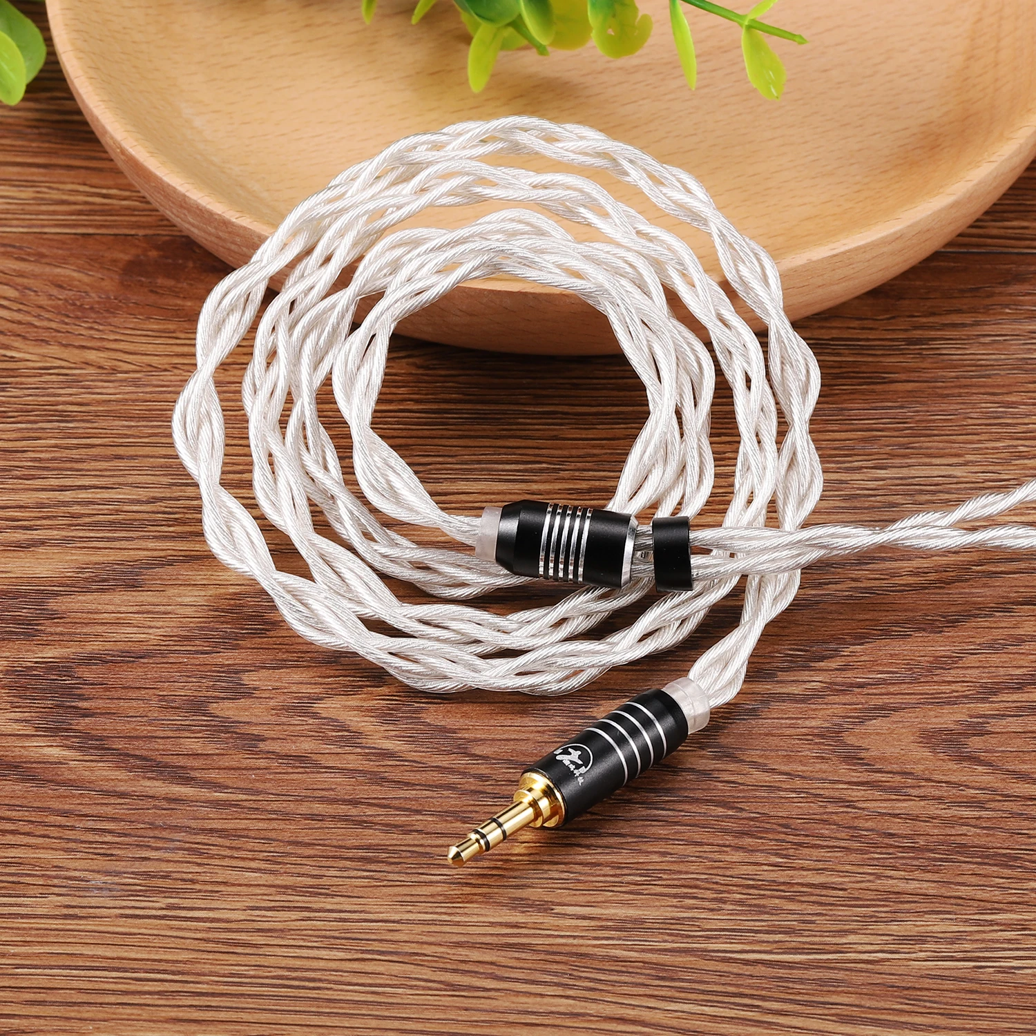 

6n Taiwan single crystal copper silver plated headphone upgrade cable hd700 hd650 mmcx 0.78cm diy 4.4mm 3.5mm 2.5mm hand-woven