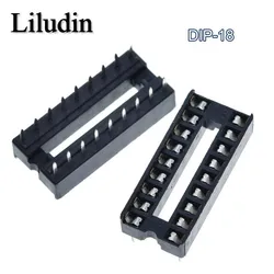 Assorted Pack of 10 High-Quality IC Socket Connectors (Various Pin Configurations) - 50 Pcs (DIP-18)