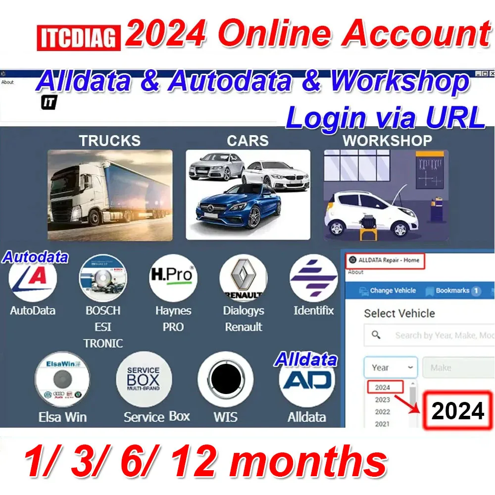 Online Account for Autodata Alldata Full Pack Auto Data All Data Haynes PRO WIS Service Box Workshop Repair Software