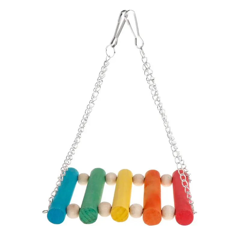 new Bird Swing Chewing Parrot Cage Toy Bird Perch for Small Parakeets