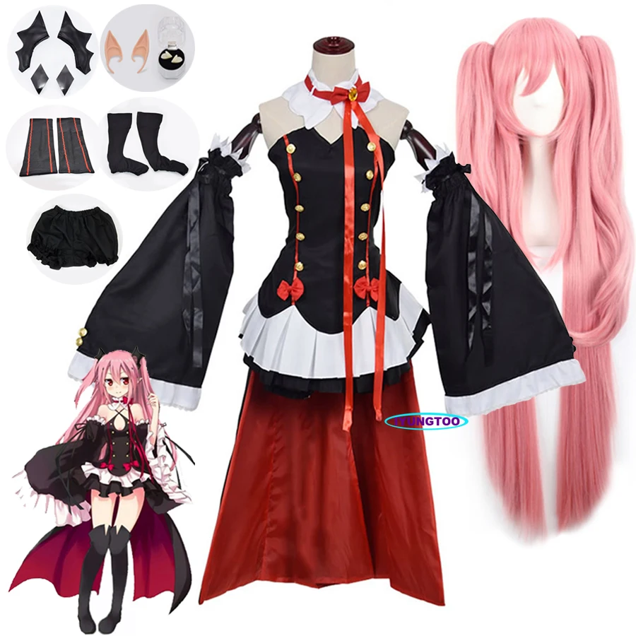 

Костюм для косплея аниме сераф из Конца Owari no Seraph Krul Tepes, женский парик униформы