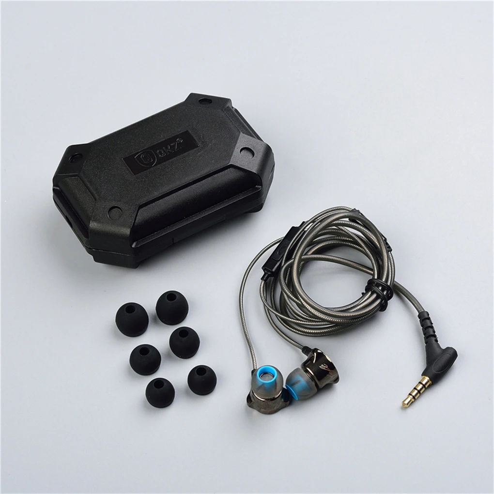 Наушники-вкладыши QKZ DM7, металлическая стерео гарнитура с шумоизоляцией, встроенный микрофон, Hi-Fi наушники-вкладыши с тяжелыми басами 3,5 мм