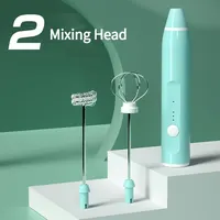 Mousseur à lait électrique portable, batteur à œufs aste par USB, mélangeur à café, shaker à lait, mousseur de centre commercial, mélangeur de nourriture, 1 PC 3