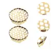 2x Bamboo Serving Basket Tray Handmade Multipurpose Decorative Rustic Farmhosue Woven Baskets Mini Serving Baskets Wicker Basket 5