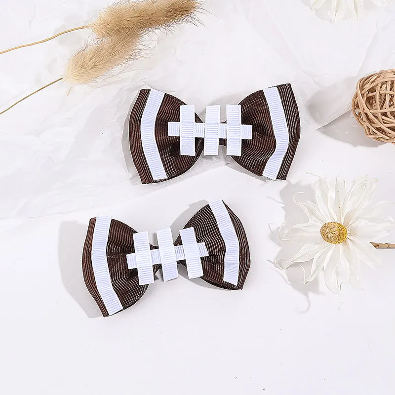 

2Pcs Cute Bowknot Hairpins Solid Ribbon Hair Clips For Baby Girls Handmade Bows Hairpin Barrettes Headwear Hair Accessories