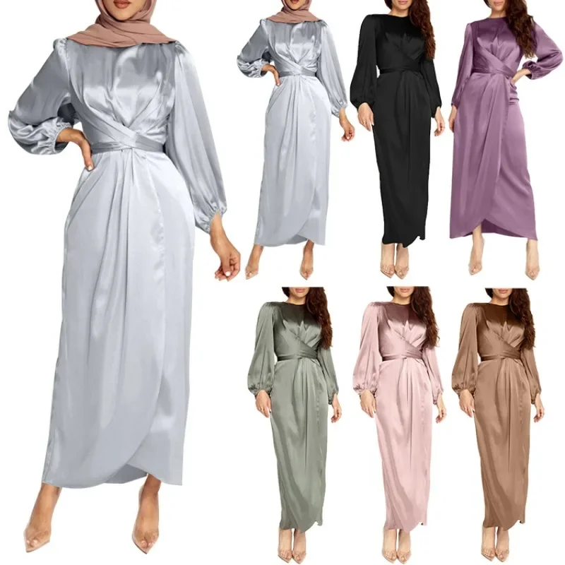 new-arabic-dress-fresh-sweet-satin-dress-long-islamic-clothing-for-women-prom-dress-muslim-women-robe-soiree-longue-femme