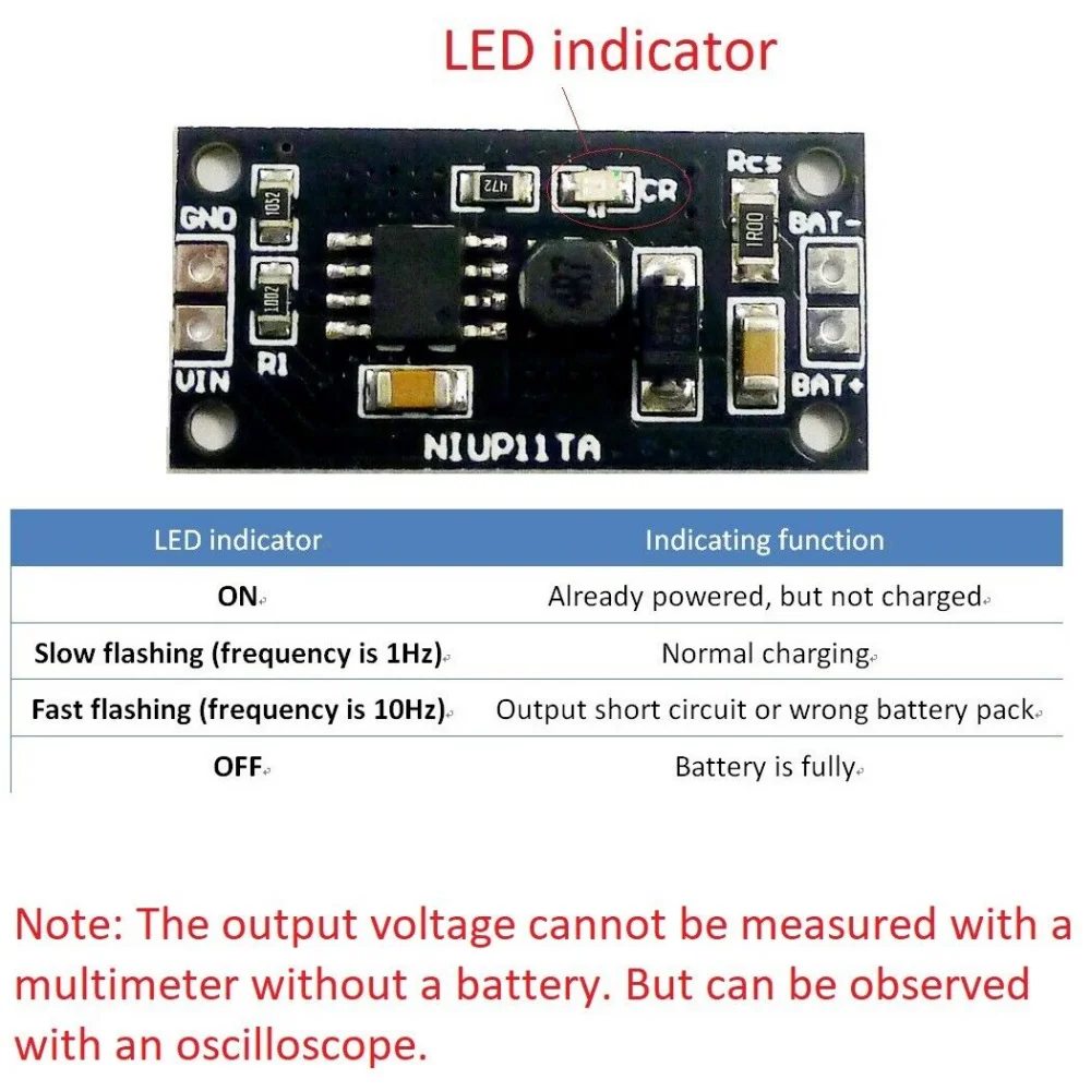 6 Cell DC 4.5V-5.5V to 8.1V-10.2V NiMH NiCd Rechargeable Battery Protection Solar