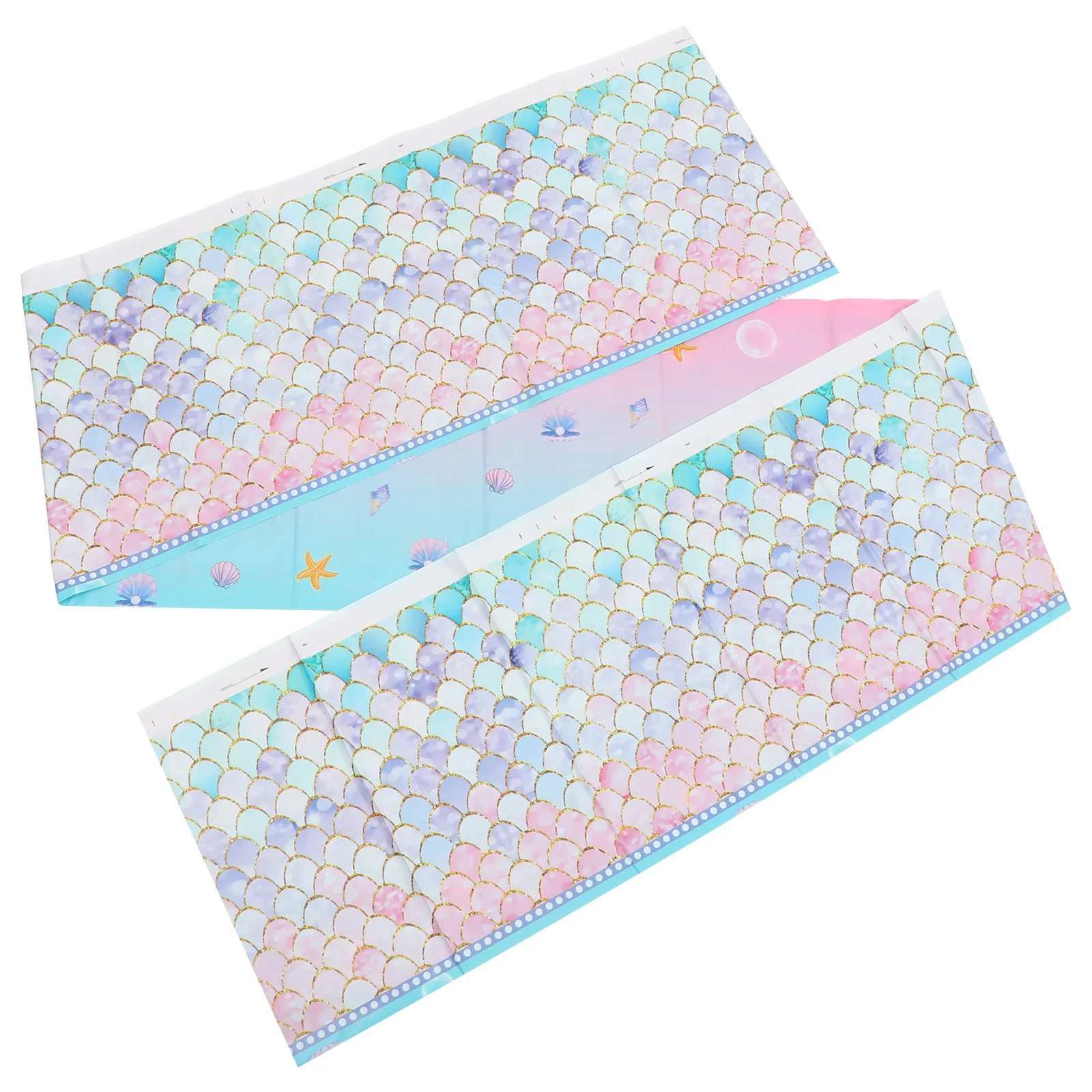 

Birthday Party Tablecloth Mermaid Themed Tablecloth Decoration Disposable Table Cover for Party