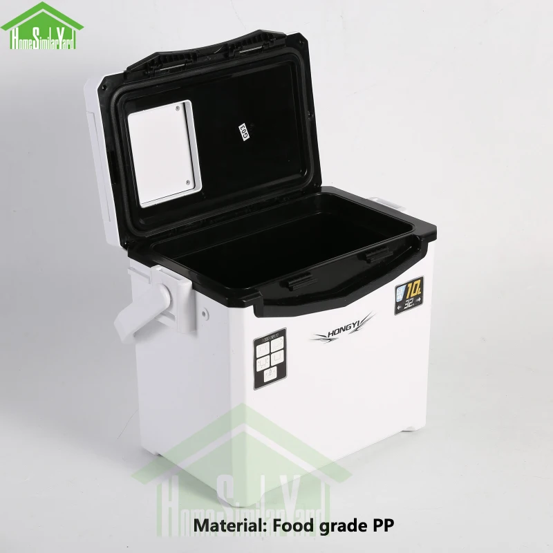 10L Camping Cooler Box Picnic Fishing Shrimp Box Portable Car Keep Cold Trolley 10-72H Insulation Food Storage Refrigerator