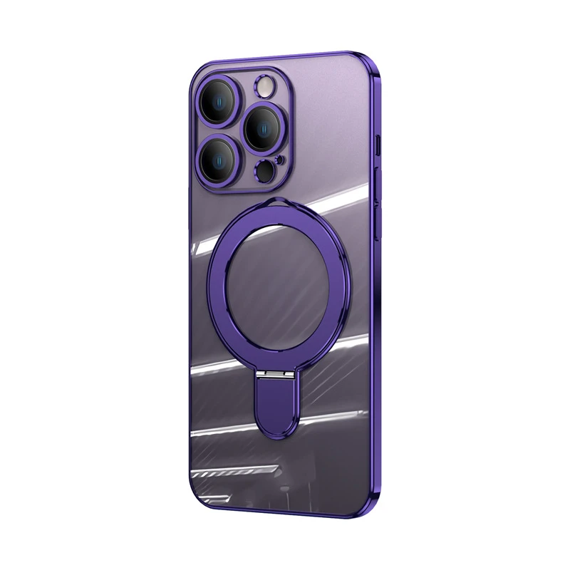 

Military Grade Phone Case with Ring Stand, Protective Cover for iPhone 15, 14 Pro Max Plus, Work with Magnetic Car Mount