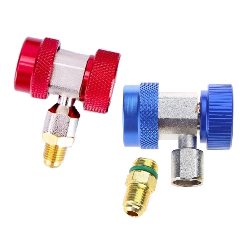 

R134A Freons Auto Car Quick Couplers Connector Adapters For Air Conditionings Refrigerant AdjustableManifold Gauges Dropship