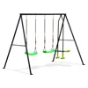 Swing Sets for Backyard 550LBS 3 Seat, Swingset Outdoor for Kids, Swing Set with Glider, 2 Blet Swings 2