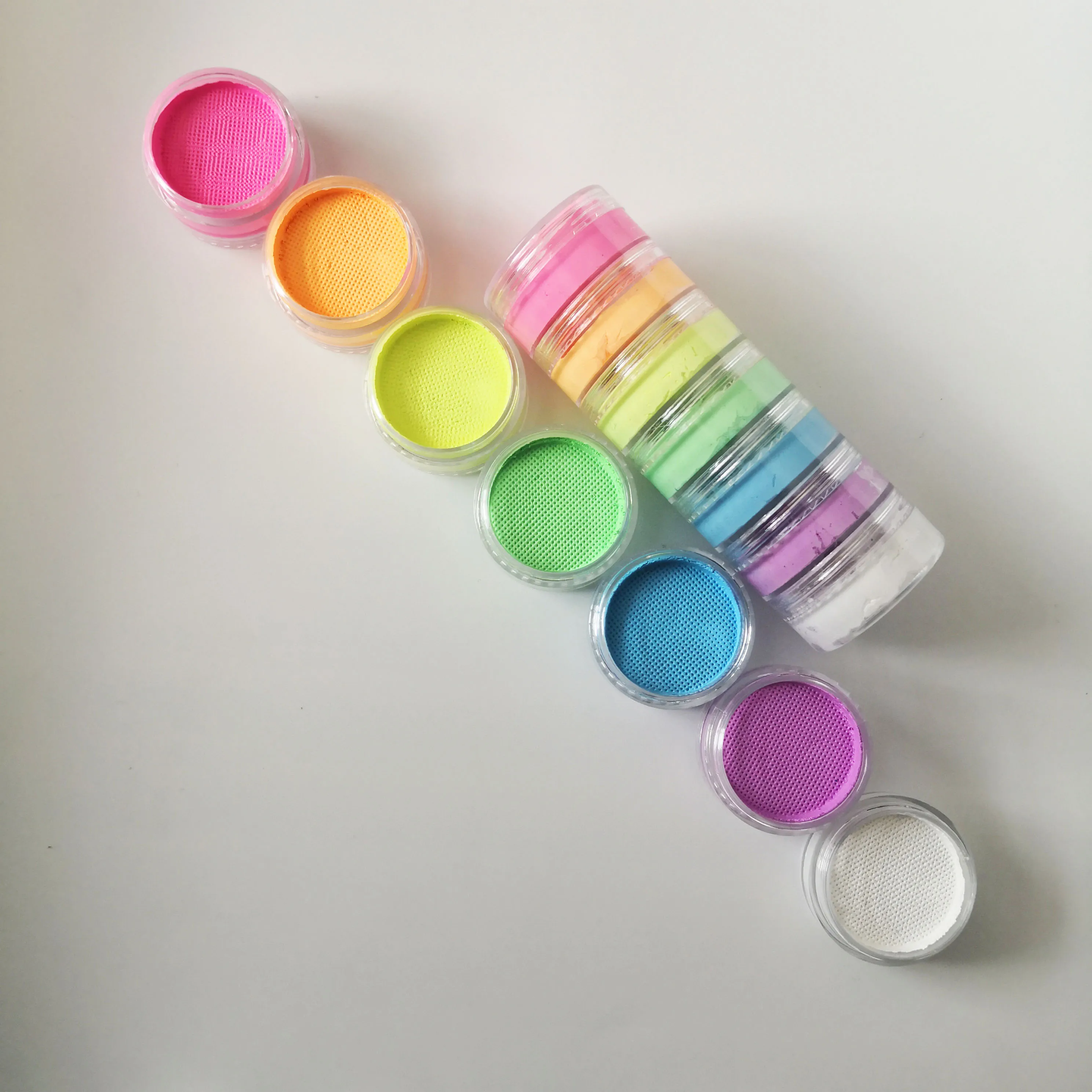 10g Face Paint 7 Colors Tower Professional UV Colors Water Activied Makeup Eyeliner Neon Body Art Cake Split 5