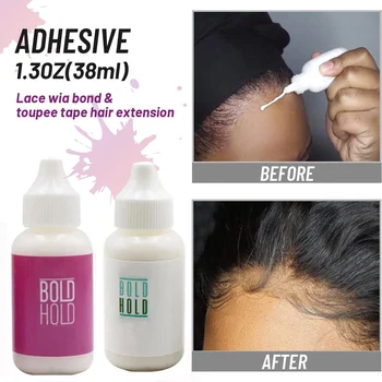 Colla per Parrucche Impermeabile, Colla Forte per Parrucche Frontali con Etichetta Privata, Accessori per Parrucche e Toupet 38ml