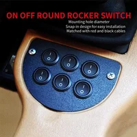 10Pcs SPST Snap-in Switch ON Off 2 Pin Round Snap Rocker Boat Switch AC for Car Auto Boat Household Appliances 6