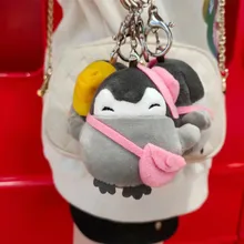 

Penguin pendant plush doll turned into cartoon doll schoolbag pendant keychain creative kawaii plush mini plush toy