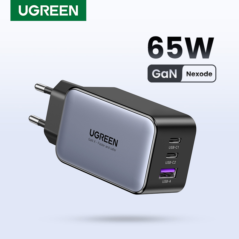UGREEN 65W GaN Charger Quick Charge 4.0 3.0 Type C PD Fast Phone Charger USB Charger For Macbook Pro Laptop iPhone 17 15 15 Pro