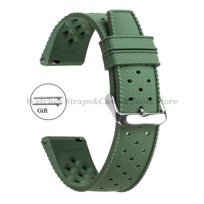 Premium 20mm Waterproof Silicone Sport Wristband – Soft, Durable Rubber Strap
