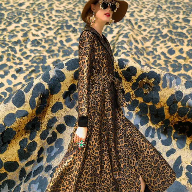 Leopard Jacquard Damask Fabric European Classic Fashion Brand Design Dress  Suit Soft Fade-free Cloth Material By Meter Sew Diy - Fabric - AliExpress