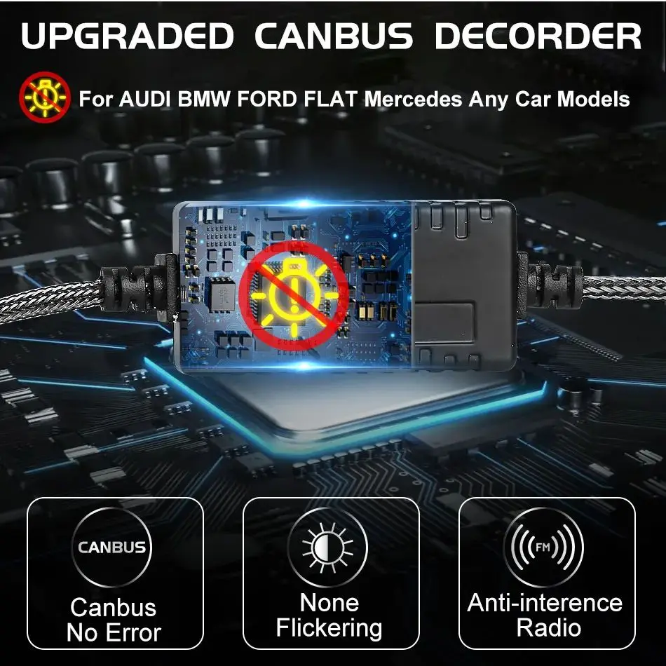360 CSP H7 LED 자동차 헤드라이트 캔버스 3D 코어 H1 H11 H8 H9 9005 HB3 9006 HB4 6000K 12V 개조 키트 프로젝터 렌즈용 자동차 램프