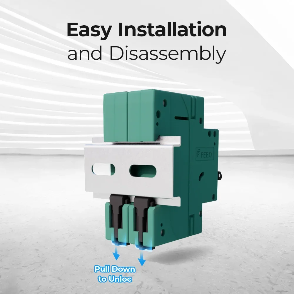 FPV-63 2P DC Breaker On Din Rail Electric Circuit Breaker Switch 550/ 800V MCB for Solar Protection PV CE Certification