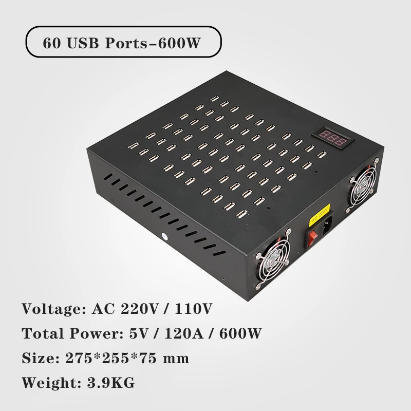thumbnail image 1 of Estación de carga USB para tableta, adaptador de cargador de teléfono para iPhone, iPad, Samsung, Xiaomi y Sony, 22/30/40/60/80/100/120/160 puertos, 1 of 5