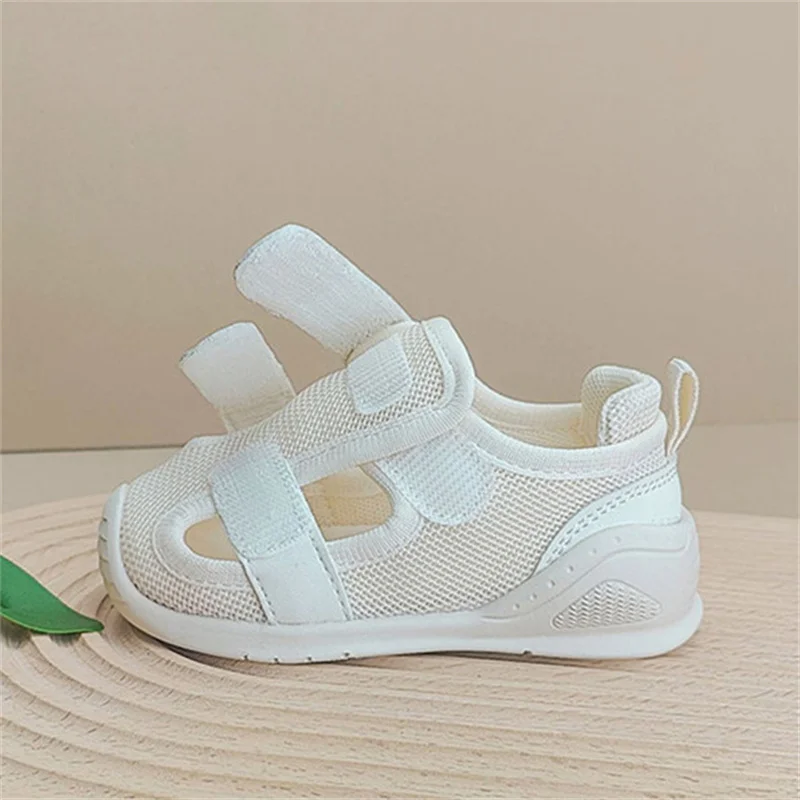 New Summer Baby Shoes Mesh Breathable Girls Sandals Closed Toe Soft Bottom Fashion Toddler Boys Shoes.