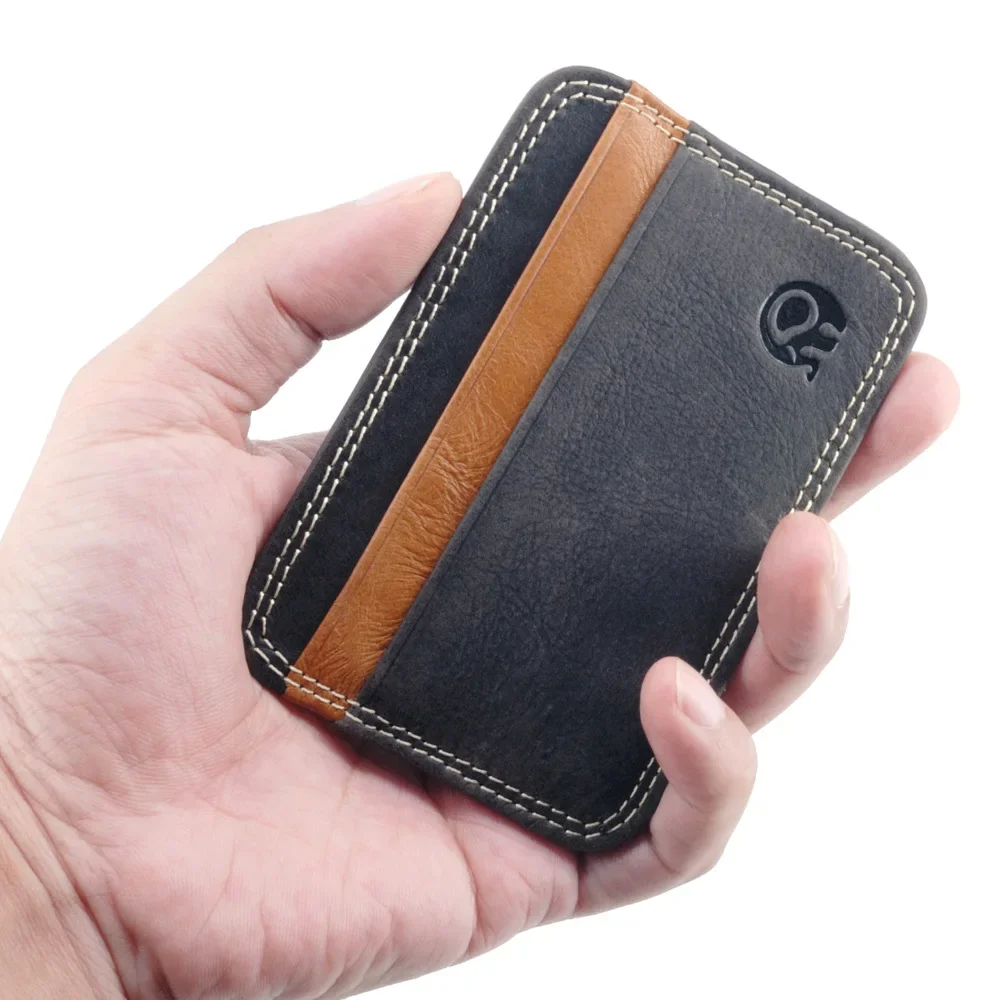 Leather Mens Card Holder Wallet Credit Card Personalised Leather Case Sleeves Wallet and Holder
