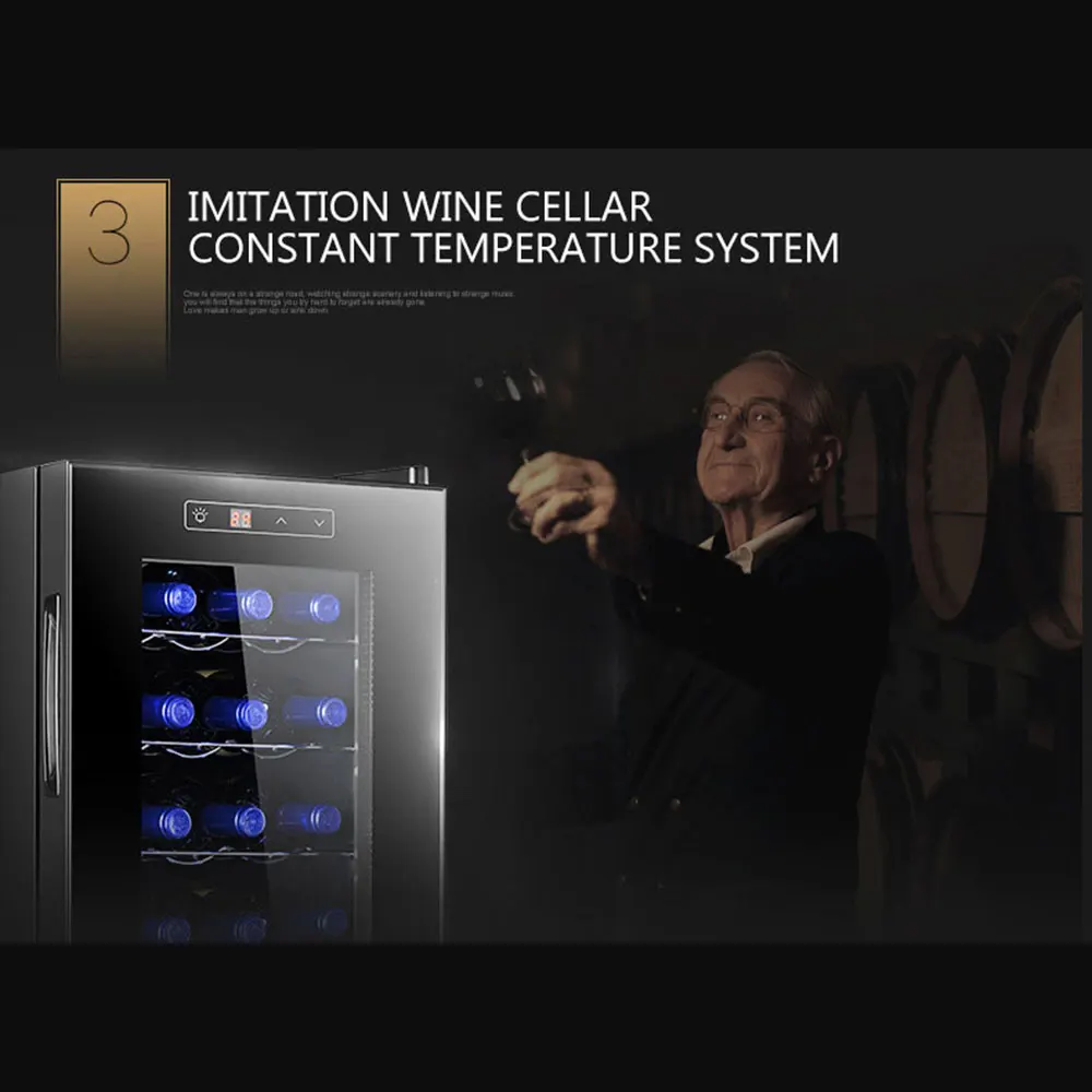 Wine Cabinet Ice Bar Cold Storage Cabinet Electronic Red Wine Cooler Deep Freezer Ice Cuber Box Refrigerating Home