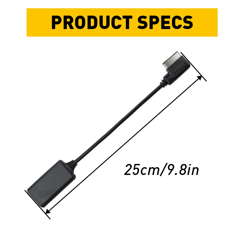 1Pcs Car Bluetooth Music Interface AUX Audio Cable Adapter Black For Audi A1 A3 A4 A5 A6 A7 A8 Q3 Q5 Q7 RS4 S6 S7 Accessories
