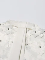 فستان قصير للنساء بدون أكمام على شكل حرف A ، مزخرف مزخرف ، فساتين فضفاضة صلبة أنيقة ، ياقة قائمة ، بلا أكمام ، قوس مرقع ، أنثى 1