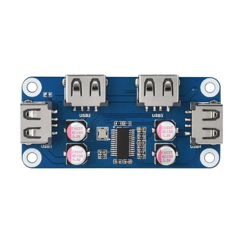 

Raspberry Pi 4-way USB2.0 Expansion Board USB HUB HAT (B) 4x USB 2.0 Ports for Raspberry Pi 4 3B+ 3B