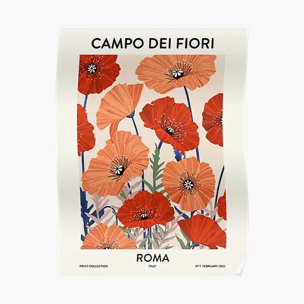 

Flower Market Rome Poster Decoration Decor Picture Wall Funny Room Art Mural Home Painting Print Modern Vintage No Frame
