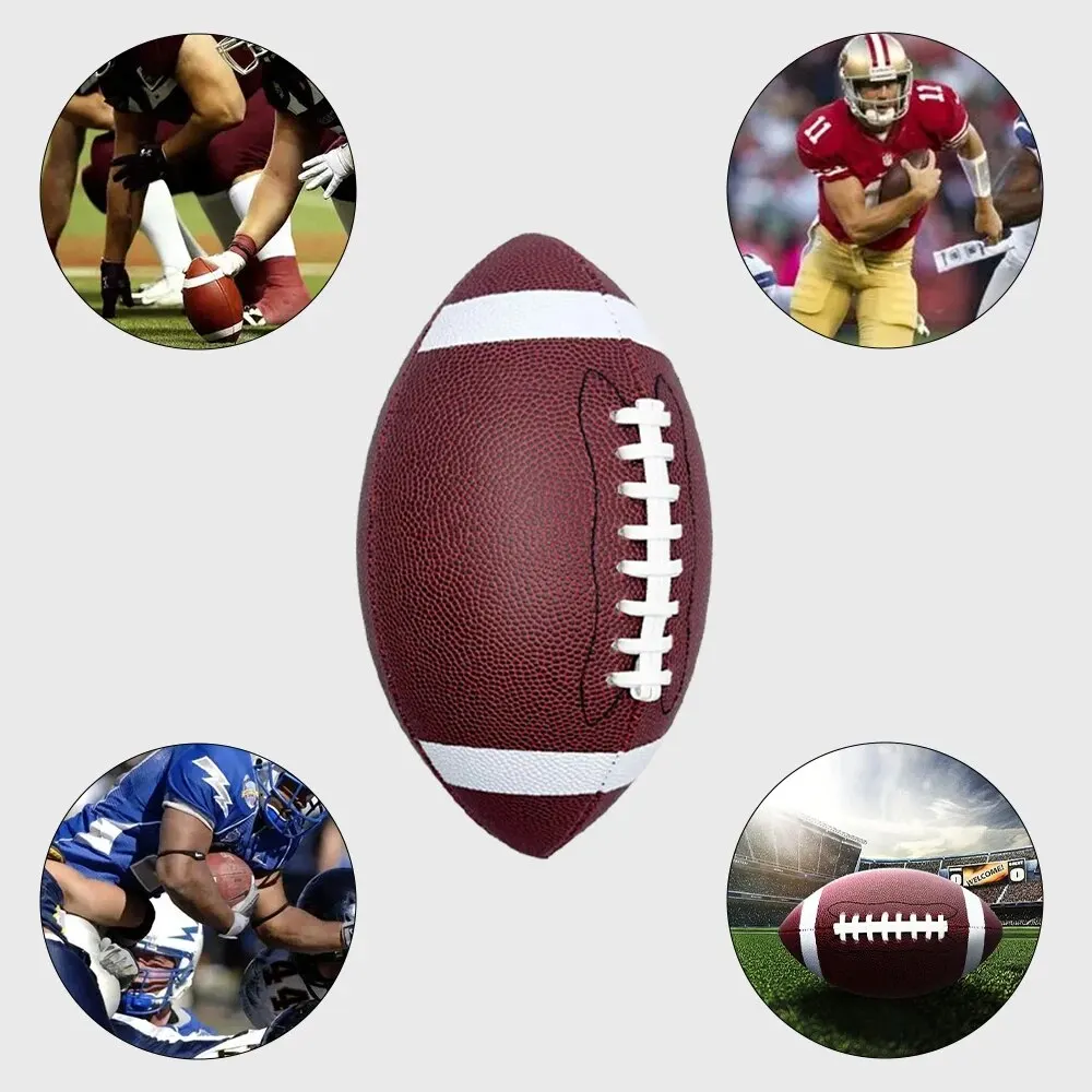 Rugby ball Rugby Adult Youth Group Training Competition Sports PU Rugby Anti Slip Easy to Handle American Football