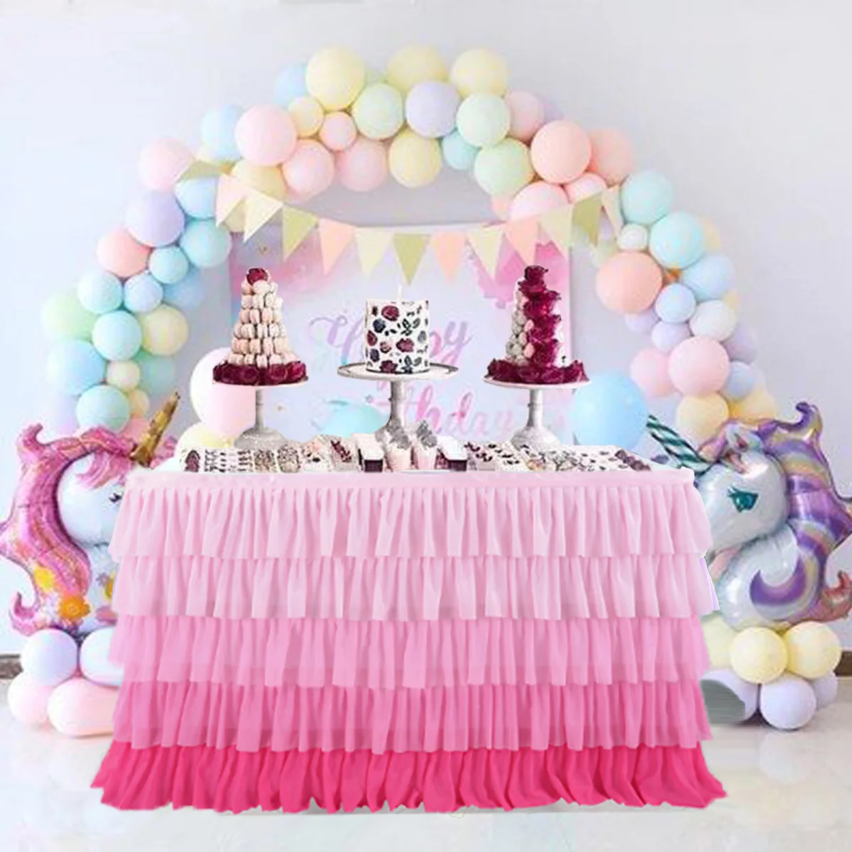 

Tutu Tablecloth Tableware for Baby Shower Birthday Party Decorations Tulle Table Skirt Banquet Wedding Home Party Table Supplies