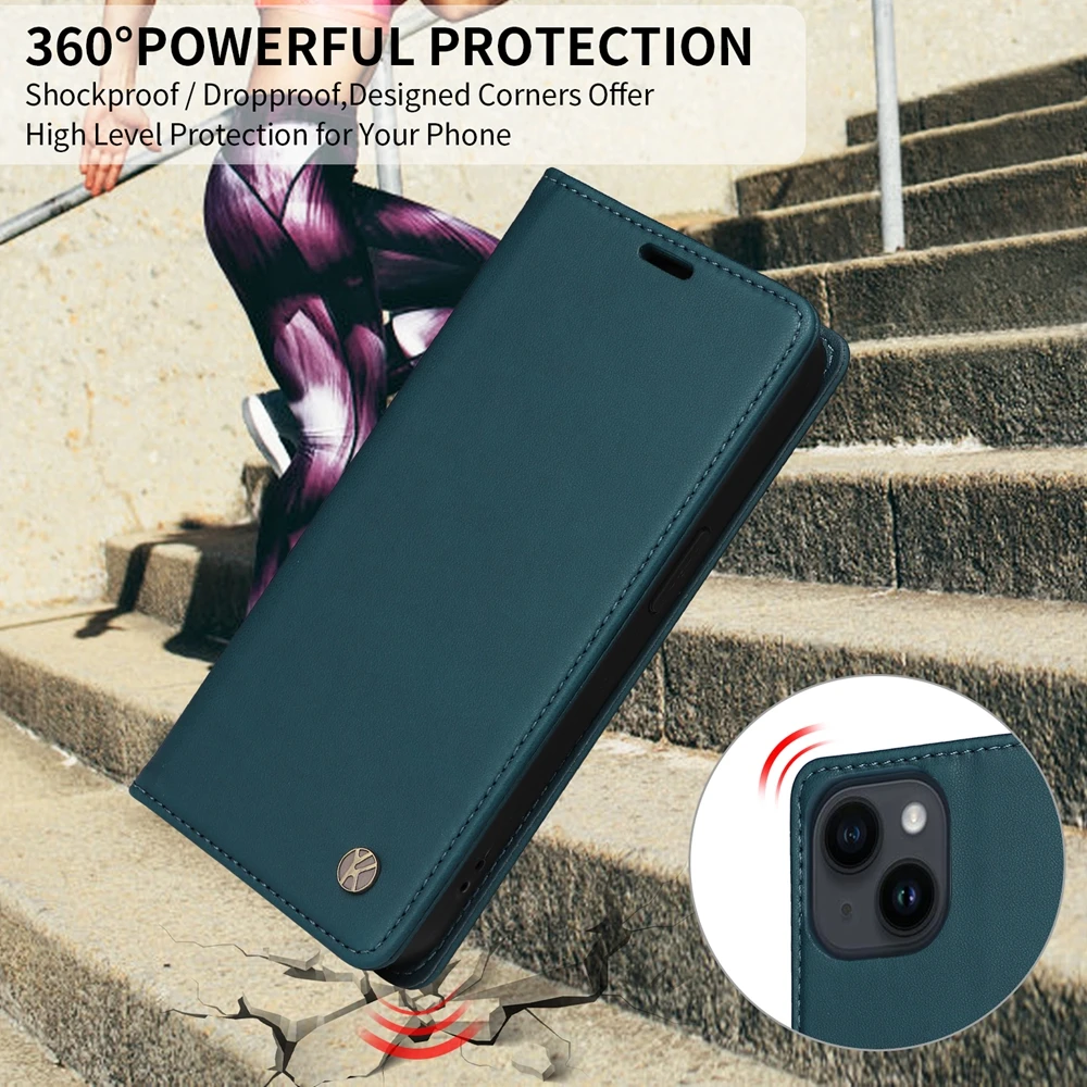 Premium Ultra-Slim Magnetic Leather Wallet Flip Cover Case