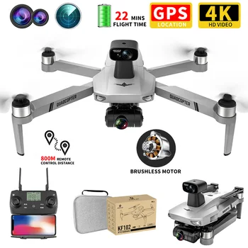 2022 New 120° Wide Angle KF102 Drone Brushless with 4K Professional HD Camera Helicopters Drones 1