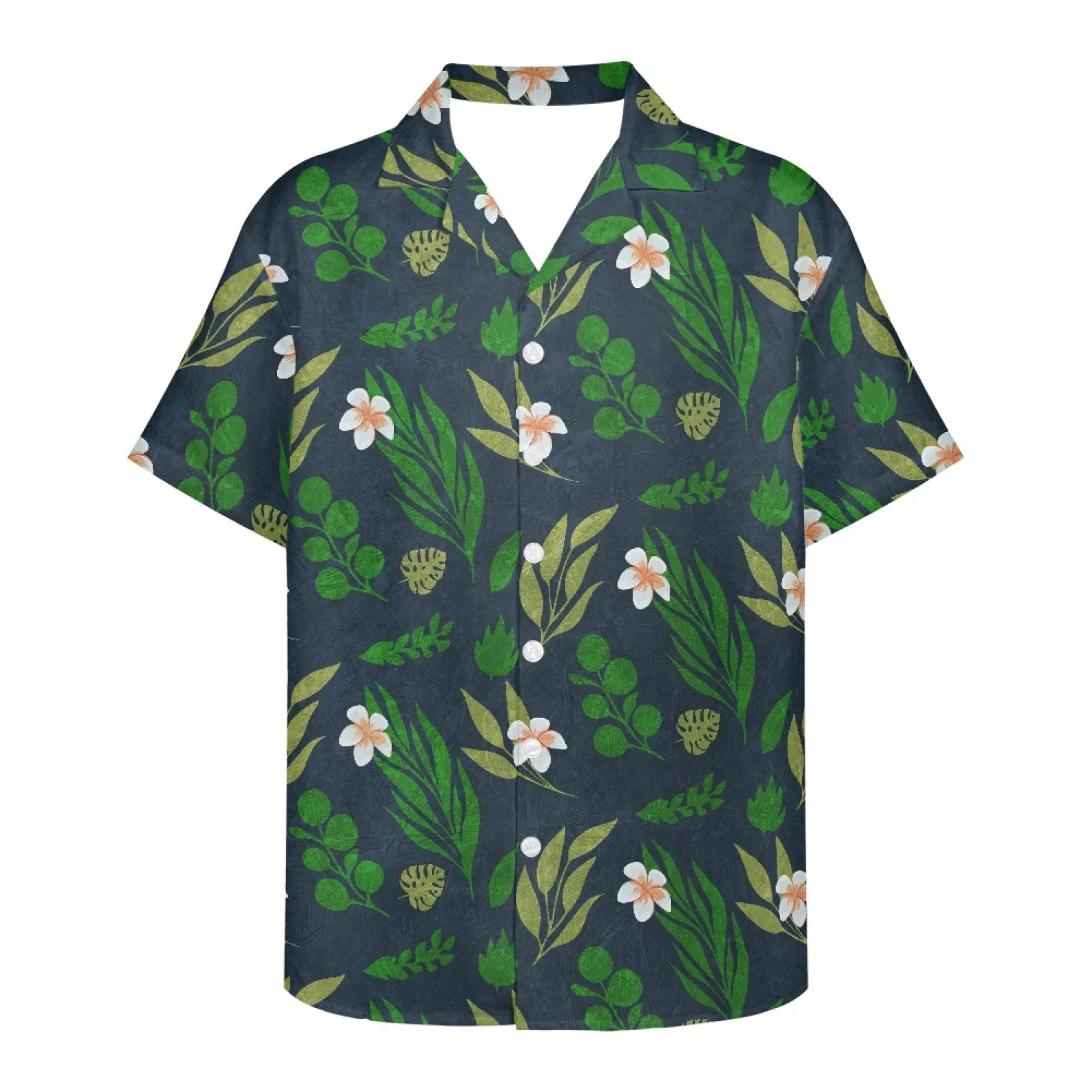 

Floral And Botanical Elements Palm Leaf Banana Leaf Design Printed Polynesian Hawaiian Casual Men's Sports Travel Men's Shirt