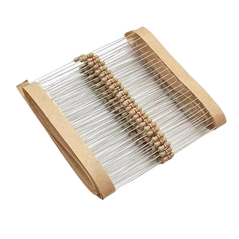Carbon Film Resistors 100PCS 1/2W 5% 1R 2R 10R 100R 1K 2K 5.1K 10K 20K 47K 100K 1M ohm 220R carbon film resistor