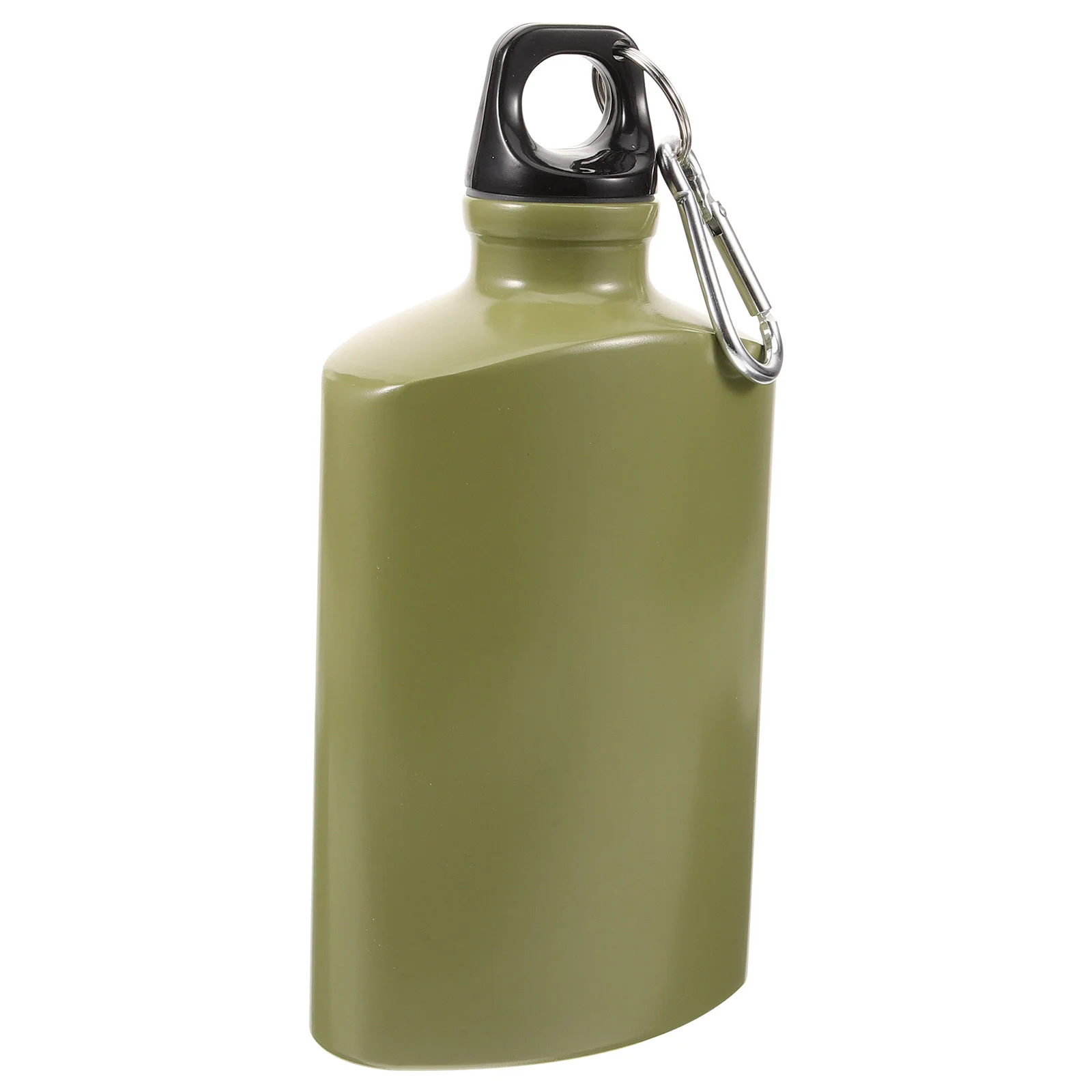 

Flat Camping Water Bottle Portable Aluminum Water Canteen Hook Wear-Resistant Outdoor Travel Hiking Sport Recreation