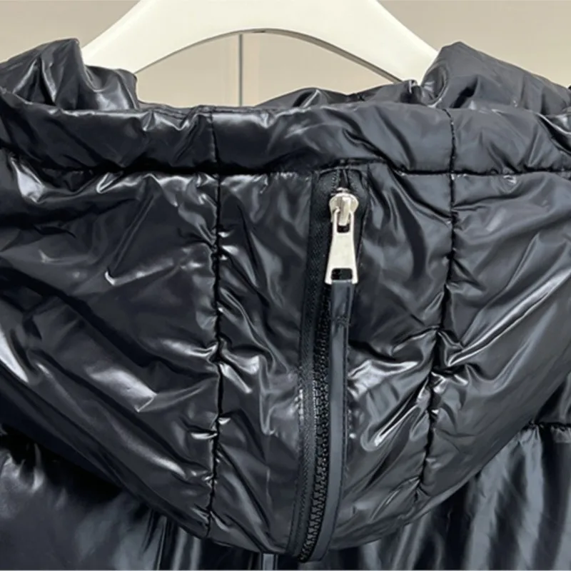 XXXXXL Fashion Plus Size Women's Parka New Winter Style Warm Mid Length Hooded Padded Vest Sleeveless Zipper Long Waistcoat 6879