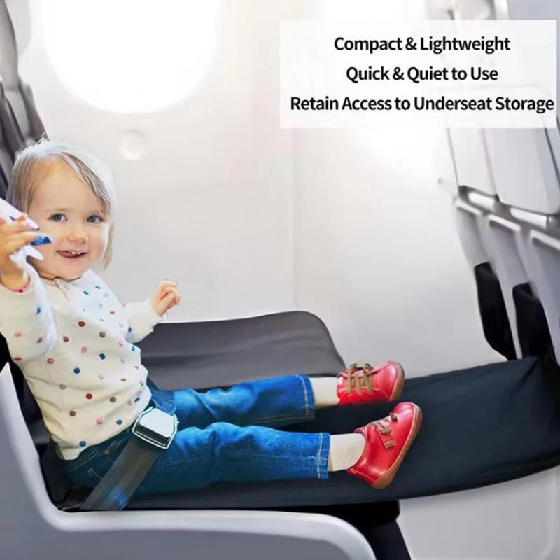New Kids Travel Airplane Bed Baby Pedals Bed Portable Travel Foot Rest Hammock Kids Airplane Seat Extender Leg Rest For